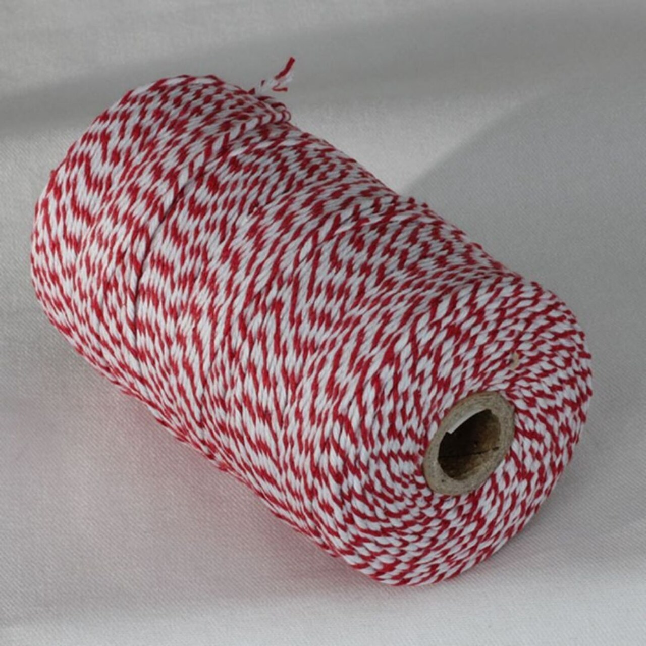The Ribbon People Red and White Striped Pattern Craft Twine 0.05